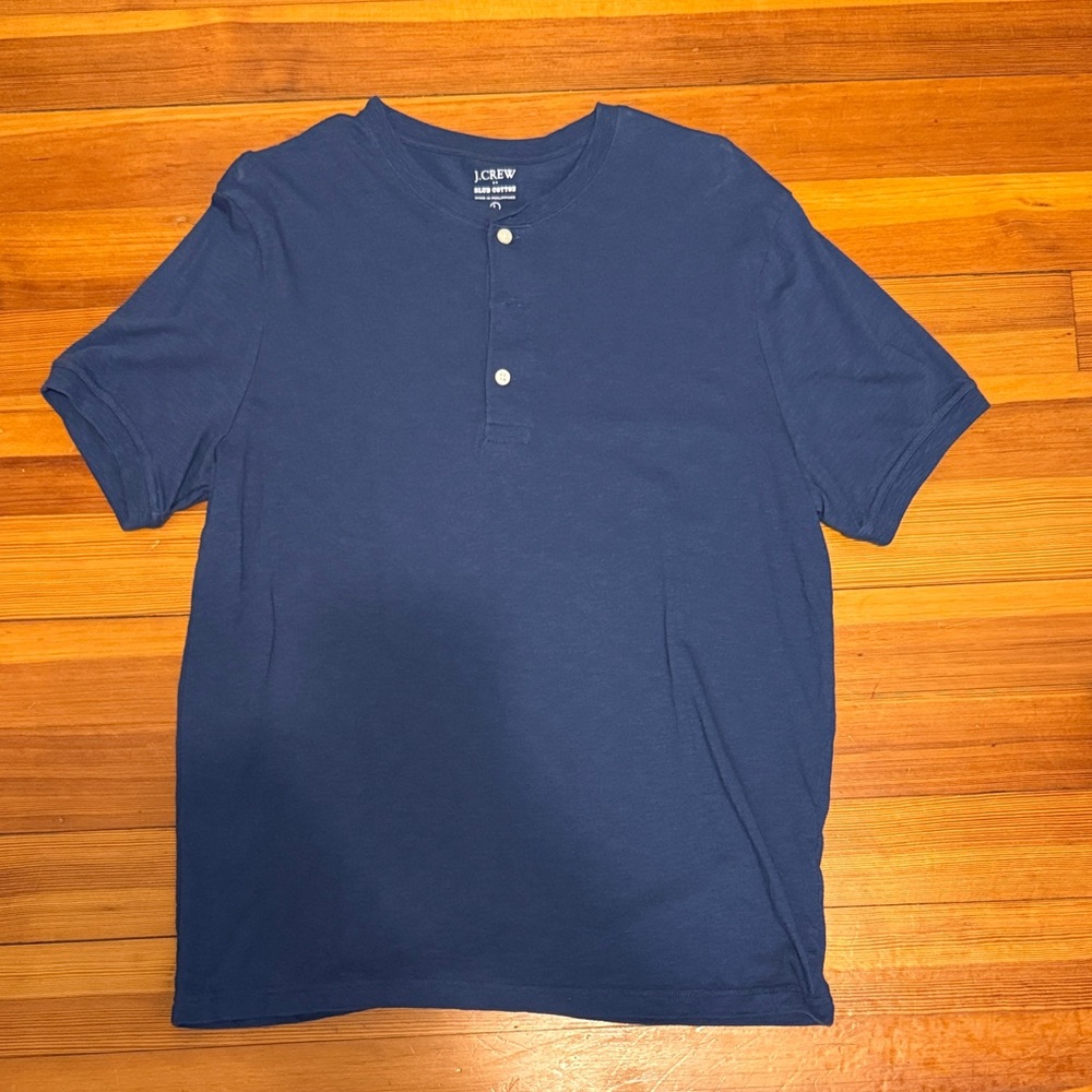 J. Crew Men's Navy Short Sleeve Henley